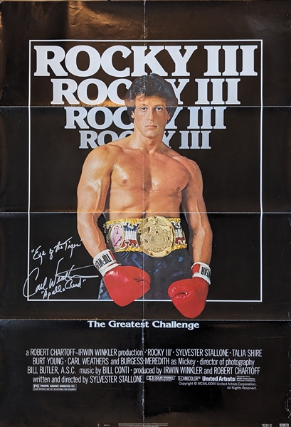 Signed Rocky 3 Original Film Poster 