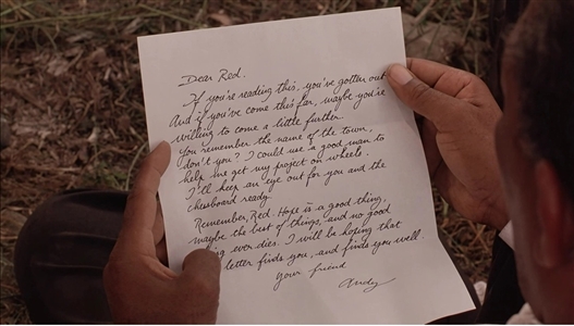 Shawshank Redemption (1994) - Andy Dufresne (Tim Robbins) Original Dear Red Letter