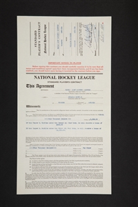 Bill Barilko Signed 1950-1 Contract