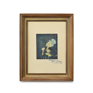 Signed Disney Jiminy Cricket Pinocchio Celluloid