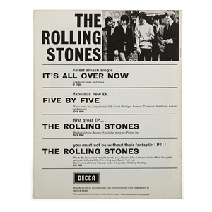 Rolling Stones Sensational 1964 UK Tour Program