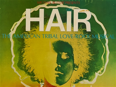 Original Broadway Hair Musical Window Card