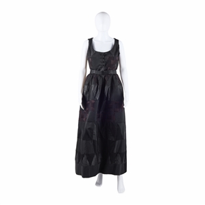 Sylvia Kaye Vintage Yves Saint Laurent (2) Piece Couture Black Dress.